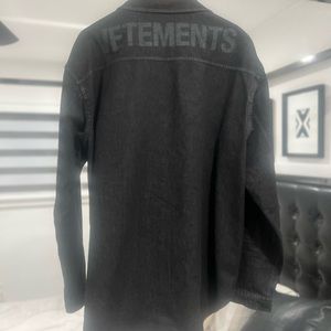 Vetements Black Denim Button Down
